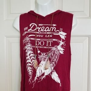 Tree Kisses Hooded Sleeveless Med Shirt